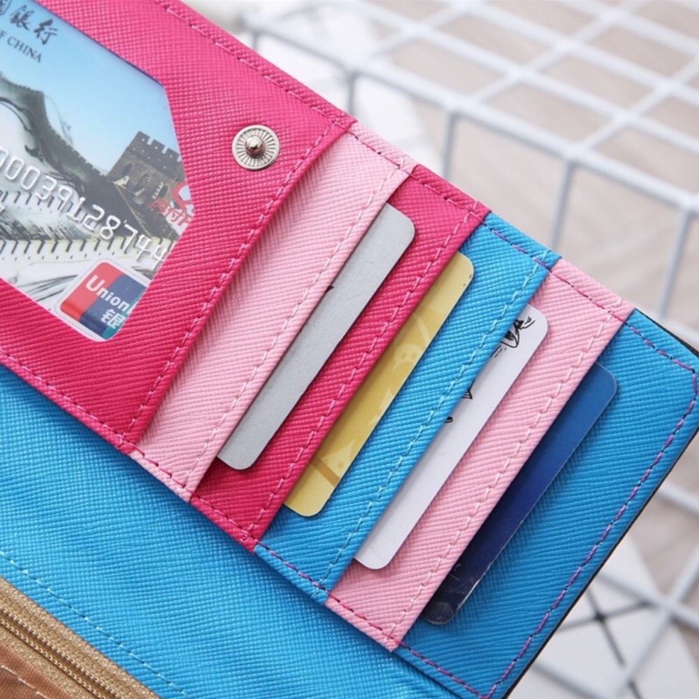 Black Vegan Leather Black & White Dog Clutch Wallet - Picture 8 of 10